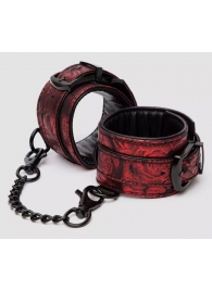 Красно-черные наручники Reversible Faux Leather Wrist Cuffs - Fifty Shades of Grey - купить с доставкой в Рубцовске