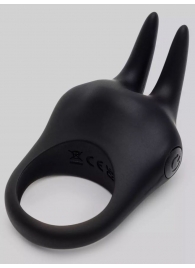 Черное эрекционное виброкольцо Sensation Rechargeable Vibrating Rabbit Love Ring - Fifty Shades of Grey - в Рубцовске купить с доставкой