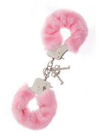 Металлические наручники с розовой меховой опушкой METAL HANDCUFF WITH PLUSH PINK - Dream Toys - купить с доставкой в Рубцовске