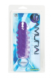 Закрытая фиолетовая насадка с пупырышками SAMURAI PENIS SLEEVE PURPLE - 14,5 см. - NMC - в Рубцовске купить с доставкой