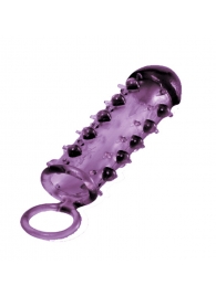 Закрытая фиолетовая насадка с пупырышками SAMURAI PENIS SLEEVE PURPLE - 14,5 см. - NMC - в Рубцовске купить с доставкой