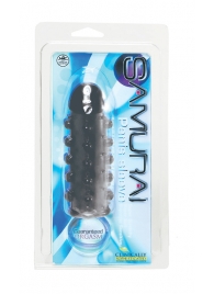 Дымчатая стимулирующая насадка с закрытой головкой SAMURAI PENIS SLEEVE BLACK - 14,5 см. - NMC - в Рубцовске купить с доставкой