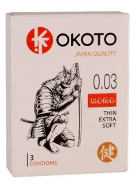 Тонкие презервативы OKOTO Thin Extra Soft - 3 шт. - Sitabella - купить с доставкой в Рубцовске