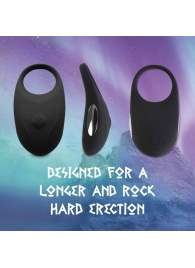 Черное эрекционное виброкольцо Thor Cockring - FeelzToys - в Рубцовске купить с доставкой