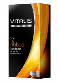 Ребристые презервативы VITALIS PREMIUM ribbed - 12 шт. - Vitalis - купить с доставкой в Рубцовске