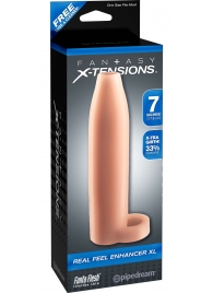Телесная насадка Real Feel Enhancer XL - 17 см. - Pipedream - в Рубцовске купить с доставкой
