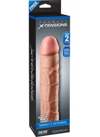 Телесная насадка Fantasy X-tensions Perfect 2  Extension - 20,3 см. - Pipedream - в Рубцовске купить с доставкой