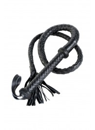 Длинный кожаный кнут с хлопушками на конце - ToyFa - купить с доставкой в Рубцовске