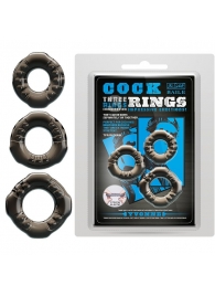 Набор из 3 эластичных дымчатых эрекционных колец - Baile - в Рубцовске купить с доставкой