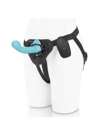 Голубая изогнутая насадка 6in Remote Control Ripple P-Spot G-Spot на черных трусиках - 16 см. - Pegasus - купить с доставкой в Рубцовске
