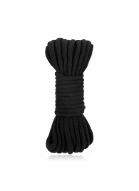 Черная хлопковая веревка для связывания Bondage Rope - 10 м. - Lux Fetish - купить с доставкой в Рубцовске