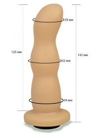 Телесная рельефная насадка Harness - 14,2 см. - LOVETOY (А-Полимер) - купить с доставкой в Рубцовске
