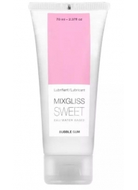 Смазка на водной основе Mixgliss Sweet с ароматом бабл-гам - 70 мл. - Mixgliss - купить с доставкой в Рубцовске