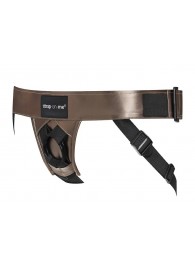 Бронзовый пояс для насадок Curious Harness - Strap-on-me - купить с доставкой в Рубцовске