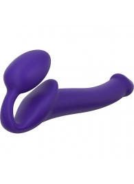 Фиолетовый безремневой страпон Silicone Bendable Strap-On - size M - Strap-on-me - купить с доставкой в Рубцовске