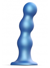 Голубая насадка Strap-On-Me Dildo Plug Balls size S - Strap-on-me - купить с доставкой в Рубцовске