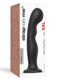 Черная насадка Strap-On-Me Dildo Plug P G size XXL - Strap-on-me - купить с доставкой в Рубцовске
