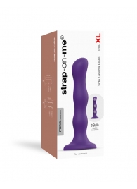 Фиолетовая насадка Strap-On-Me Dildo Geisha Balls size XL - Strap-on-me - купить с доставкой в Рубцовске