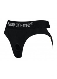 Черные трусики для насадок Heroine Lingerie Harness - size M - Strap-on-me - купить с доставкой в Рубцовске