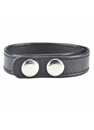 Кольцо на пенис SNAP COCK RING из искусственной кожи на клепках - BlueLine - в Рубцовске купить с доставкой