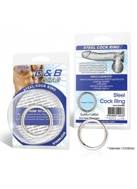 Стальное эрекционное кольцо STEEL COCK RING - 4.5 см. - BlueLine - в Рубцовске купить с доставкой