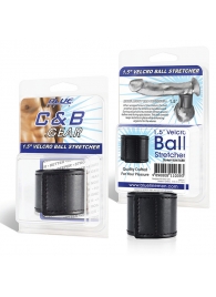 Хомут-утяжка для мошонки из искусственной кожи на липучке VELCRO BALL STRETCHER- 4 см. - BlueLine - в Рубцовске купить с доставкой