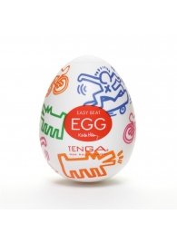 Мастурбатор-яйцо Keith Haring EGG STREET - Tenga - в Рубцовске купить с доставкой