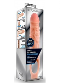 Телесная насадка на пенис 9 Inch Cock Sheath Extender - 22,2 см. - Blush Novelties - в Рубцовске купить с доставкой
