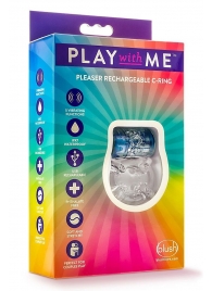 Фиолетовое эрекционное виброкольцо Pleaser Rechargeable C-Ring - Blush Novelties - в Рубцовске купить с доставкой