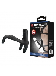 Черная вибронасадка на пенис Vibrating Penis Sling - Baile - в Рубцовске купить с доставкой