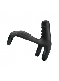 Черная вибронасадка на пенис Vibrating Penis Sling - Baile - в Рубцовске купить с доставкой