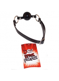 Силиконовый черный кляп-шарик на ремне Black Ballgag - Erotic Fantasy - купить с доставкой в Рубцовске