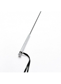 Черный кожаный стек с гладкой ручкой - 55 см. - Crazy Handmade - купить с доставкой в Рубцовске