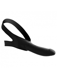 Черный кляп-страпон Masters Mini Face Fuck Strap-On - 14 см. - XR Brands - купить с доставкой в Рубцовске