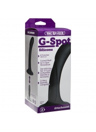Черная изогнутая насадка Vac-U-Lock G-Spot - 16,5 см. - Doc Johnson - купить с доставкой в Рубцовске