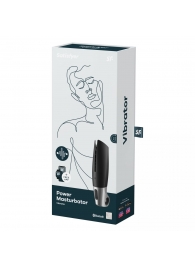 Черный мастурбатор с вибрацией Power Masturbator - Satisfyer - в Рубцовске купить с доставкой