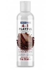 Массажный гель 4-в-1 Chocolate Sensation с ароматом шоколада - 29,5 мл. - Swiss navy - купить с доставкой в Рубцовске