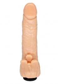 Телесная гелевая насадка-фаллос с клиторальными лепестками - 18,5 см. - LOVETOY (А-Полимер) - купить с доставкой в Рубцовске