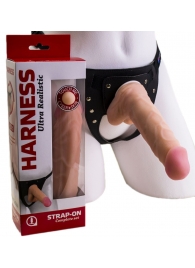 Страпон Harness из двух предметов: регулируемые трусики и насадка-фаллос - 17,5 см. - LOVETOY (А-Полимер) - купить с доставкой в Рубцовске