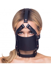 Черный намордник с кляпом-шаром Head Harness With A Gag - Orion - купить с доставкой в Рубцовске