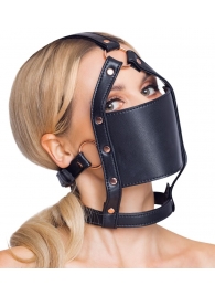 Черный намордник с кляпом-шаром Head Harness With A Gag - Orion - купить с доставкой в Рубцовске