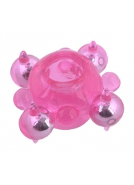 Эрекционное кольцо c бусинками - Toyfa Basic - в Рубцовске купить с доставкой