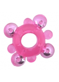 Эрекционное кольцо c бусинками - Toyfa Basic - в Рубцовске купить с доставкой