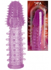 Фиолетовая насадка, удлиняющая половой член - 13,5 см. - Toyfa Basic - в Рубцовске купить с доставкой