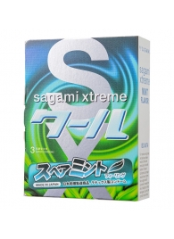 Презервативы Sagami Xtreme Mint с ароматом мяты - 3 шт. - Sagami - купить с доставкой в Рубцовске