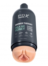 Телесный мастурбатор-вагина Shower Therapy Milk Me Honey - Pipedream - в Рубцовске купить с доставкой