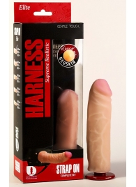 Страпон Харнесс: трусики с плугом и насадка из неоскин - 15,2 см. - LOVETOY (А-Полимер) - купить с доставкой в Рубцовске