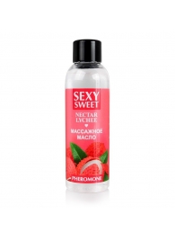 Массажное масло Sexy Sweet Nectar Lychee с феромонами и ароматом личи - 75 мл. - Биоритм - купить с доставкой в Рубцовске
