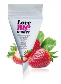 Съедобное согревающее массажное масло Love Me Tender Strawberry с ароматом клубники - 10 мл. - Love to Love - купить с доставкой в Рубцовске