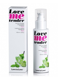 Съедобное согревающее массажное масло Love Me Tender Mojito с ароматом мохито - 100 мл. - Love to Love - купить с доставкой в Рубцовске